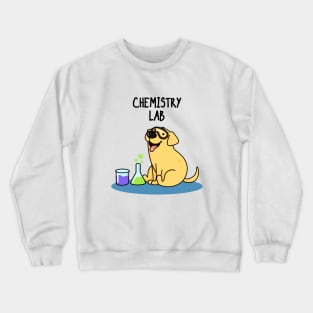 Chemistry Lab Funny Labrador Dog Pun Crewneck Sweatshirt